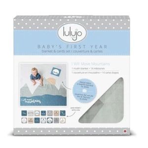Lulujo, I will move mountains baby blanket w 1 day - 1 year old cards.